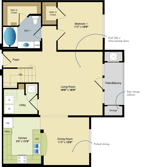 Three-Bedroom Apartments