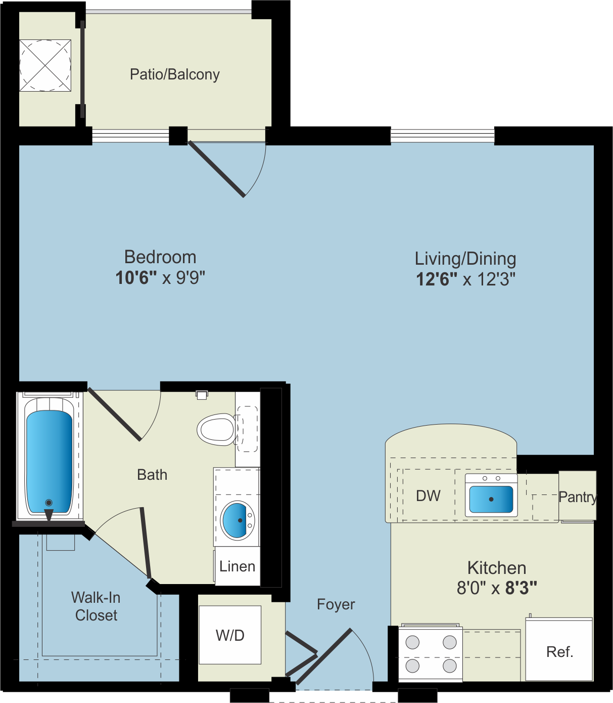 Explore a comprehensive floor plan for Apartment Rentals